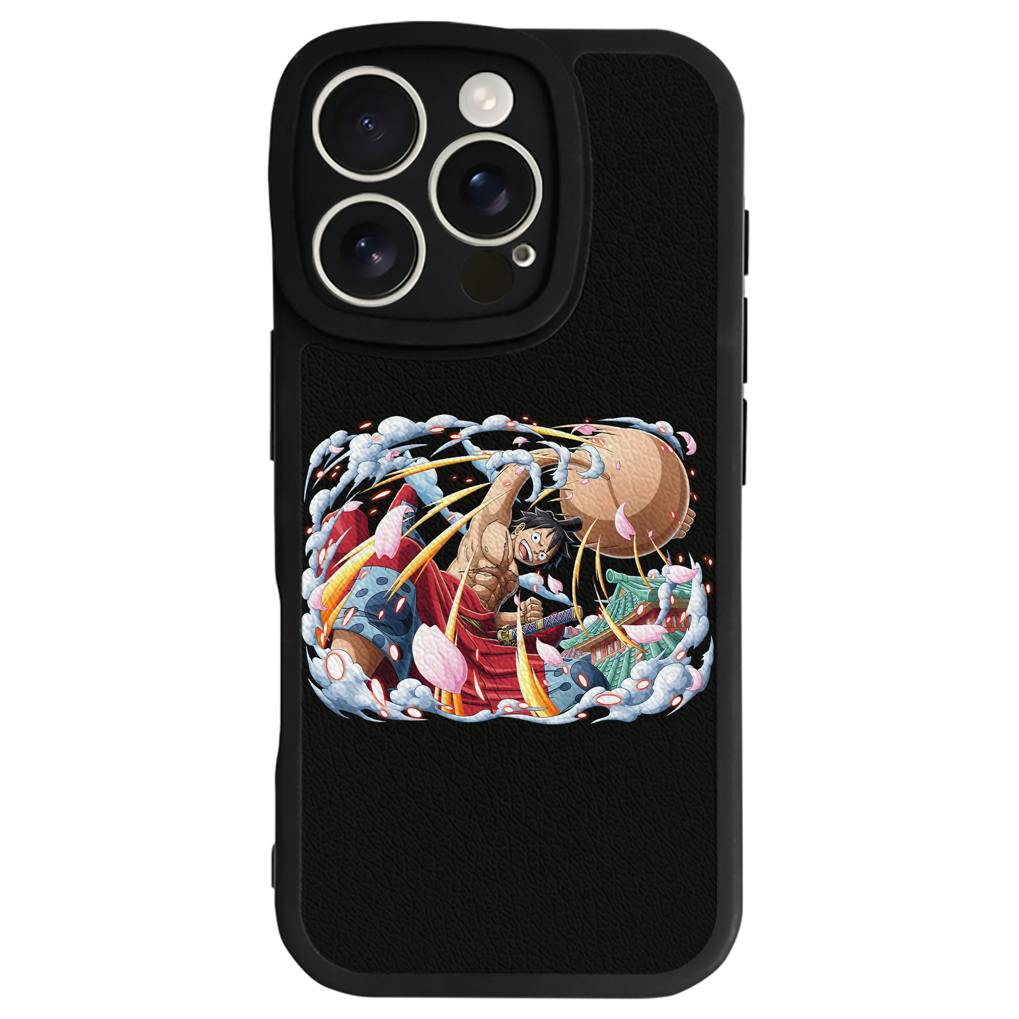 （画像用） ワンピース モンキー・D・ルフィ ONE PIECE Monkey D. Luffy 【iPhone 16シリーズ対応】シリコンスマホケース（レザー調） 材質：シリコン